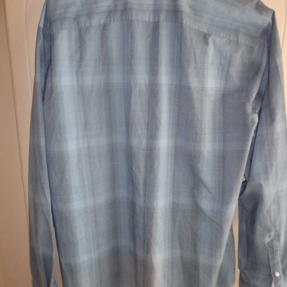 NWOT An Original Penguin by Munsingwear Button Down Blue Plaid Shirt XL/TG/EG - Picture 2 of 14